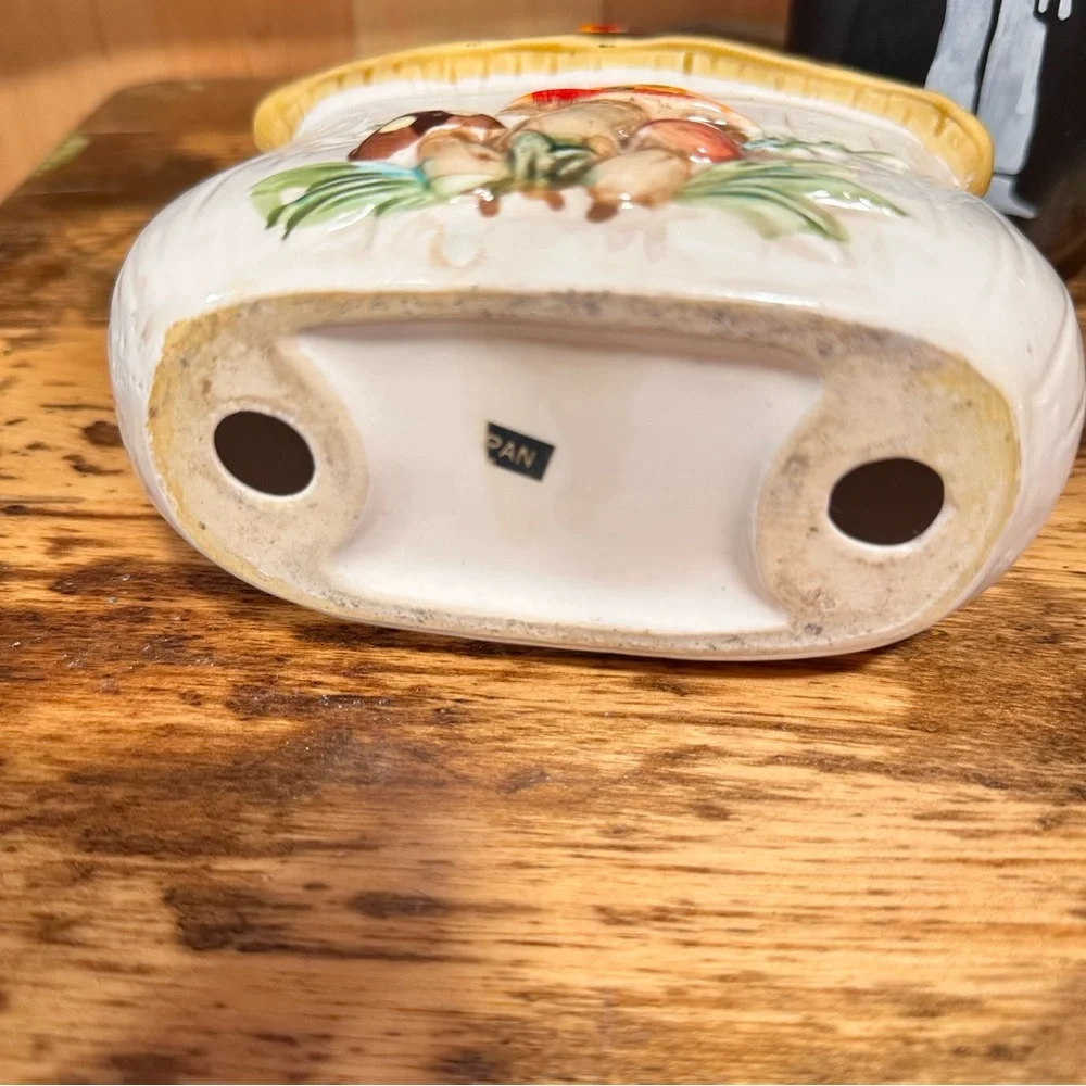 Vtg 1970s Sears Merry Mushrooms Napkin Holder